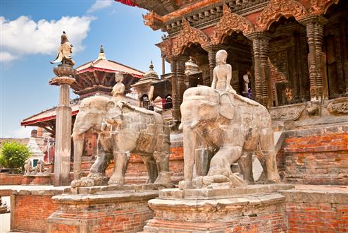 The Two Valleys In Nepal Temples at Durbar Sqaure in Patan, Lalitpur city, Nepal (Custom).jpg